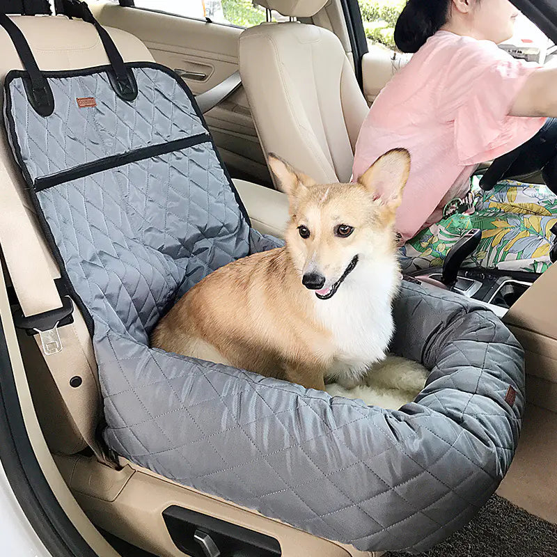 Deluxe Pet Car Seat Bed with Comfort Cushion
