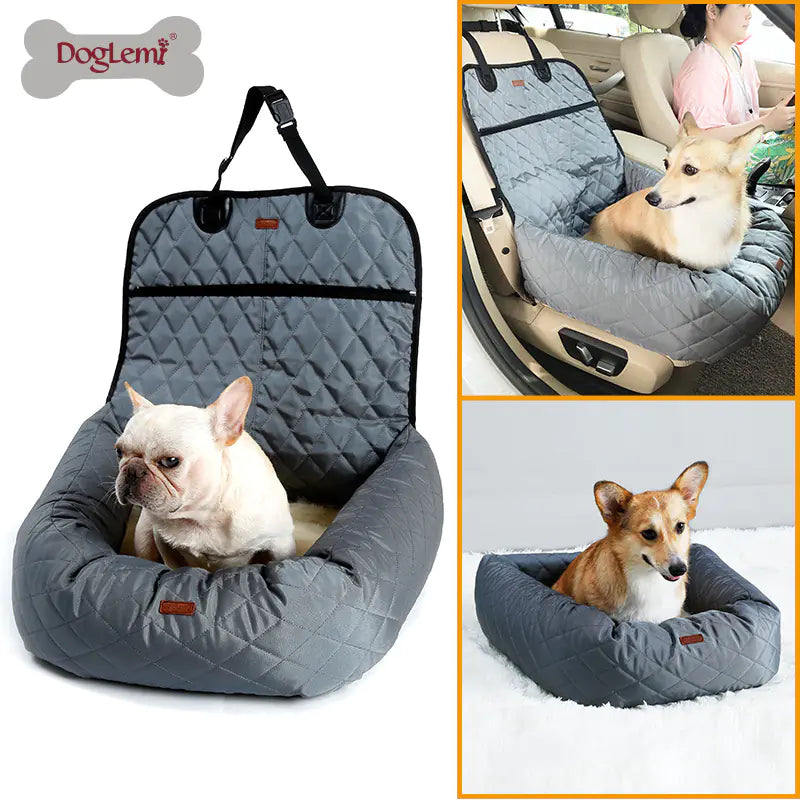 Deluxe Pet Car Seat Bed with Comfort Cushion